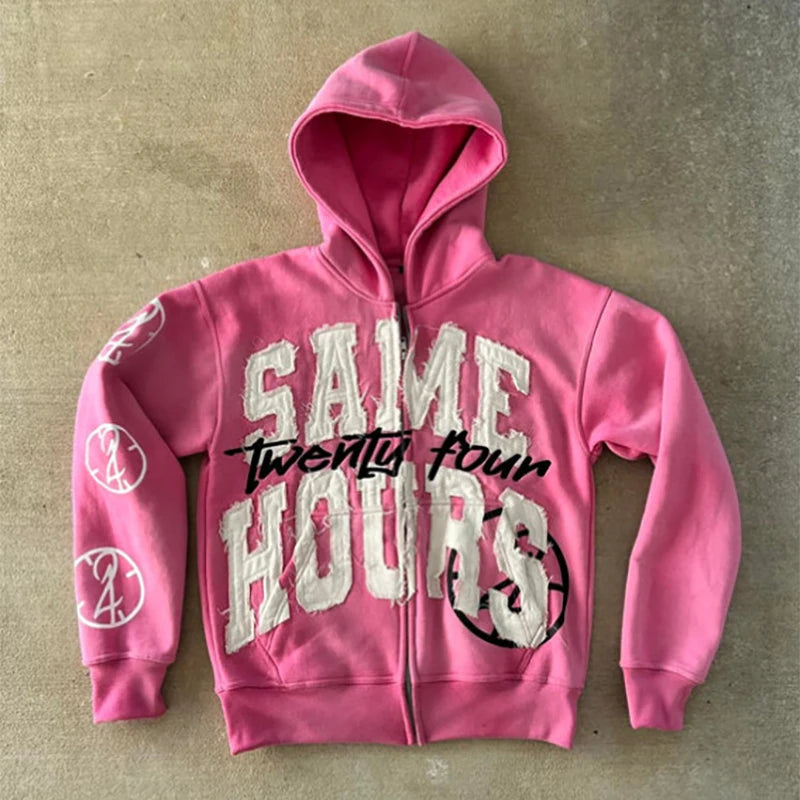 Same Hours zip-up hoodie