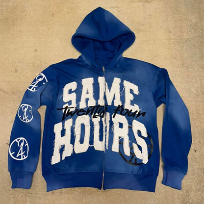 Same Hours zip-up hoodie